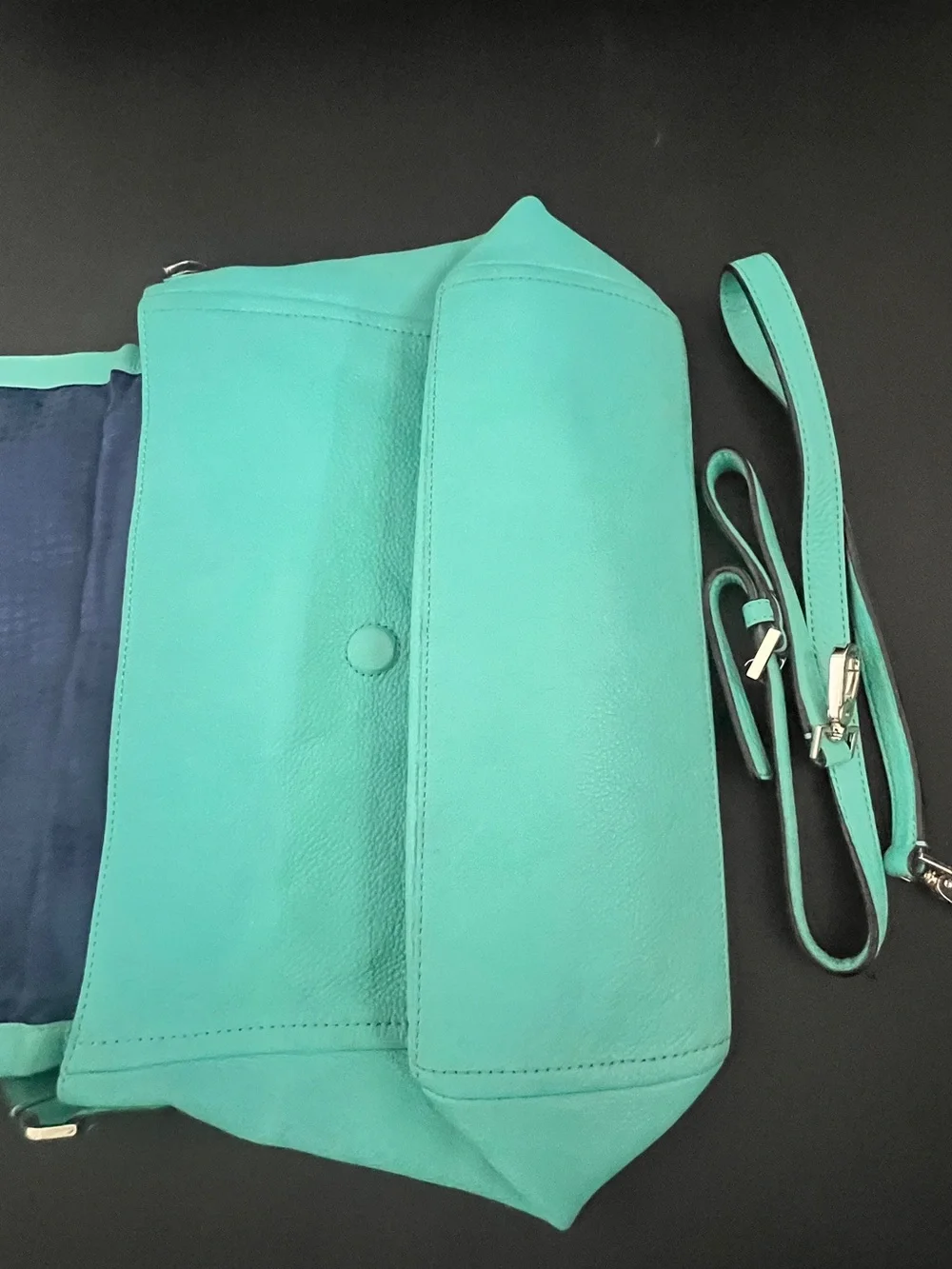 Kate Spade Cobble Hill Little Minka Turquoise Pebbled Leather Crossbody